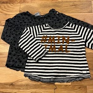 Set of 2, 18-24 month Zara long sleeve tees